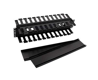 Horizontal Double Finger Duct Cable Management, 2U