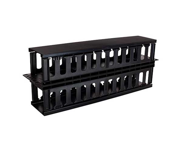 Horizontal Double Finger Duct Cable Management, 2U