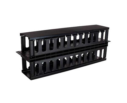 Horizontal Double Finger Duct Cable Management, 2U
