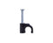 Cable Clip 1/2" Depth Nail, Single or Dual, Black or White - 100/ bag