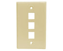 Universal Wall Plates, - 1, 2, 3, 4, and 6 Ports - Almond, Ivory, White