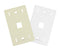  Keystone Wall Plate w/ ID Window, Single-Gang, Flush - 6-Ports - Available in 2 Colors - White and Ivory