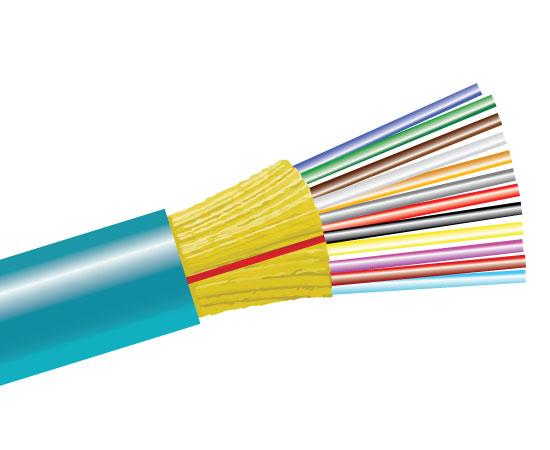 Fiber Optic Cable, 12 Strand, Multimode, 50/125 10 Gig OM4, Indoor Distribution, Plenum