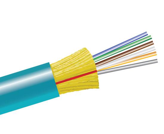 Fiber Optic Cable, 6 Strand, Multimode, 50/125 10 Gig OM4, Indoor Distribution, Plenum