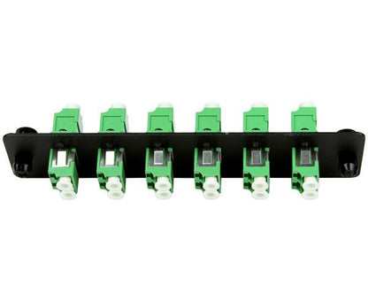 Fiber Adapter Panel, Single Mode, 12 Port LC/APC, Duplex